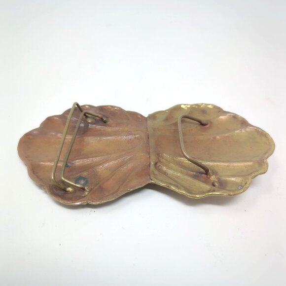 Vintage Brutalist Belt Buckle Bronze Metal - Picture 7 of 7